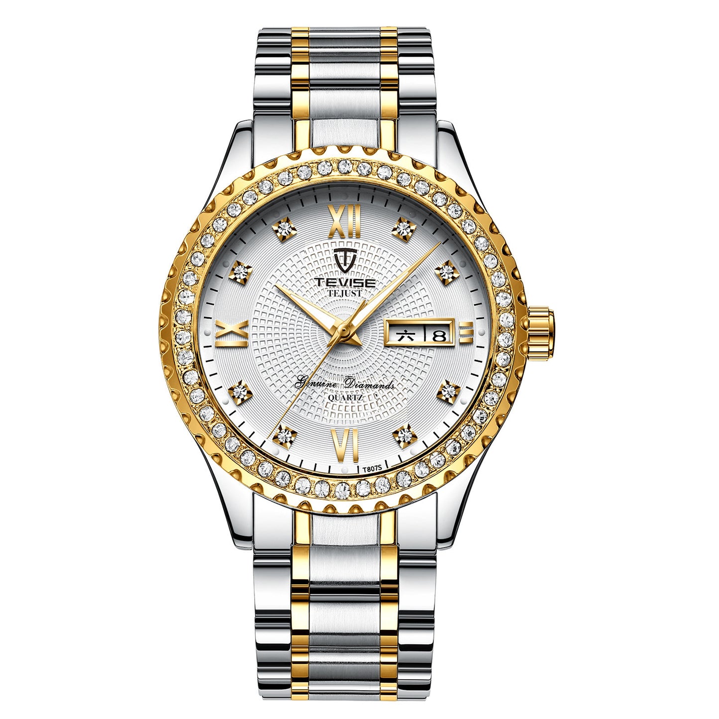 Couple Watches Quartz Gold Diamond Minimalist Wristwatches
