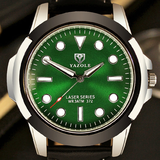 372 YAZOLE brand quartz watches, non mechanical men's sports watches, luminous green ghost series watches wholesale